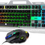 Frontech Kb-0039 Wired Super Design Gaming Keyboard And Optical Mouse| Rgb Backlight Combo Set(Black)