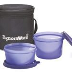 Signoraware Executive Small Lunch Box With Bag, 15Cm, Violet