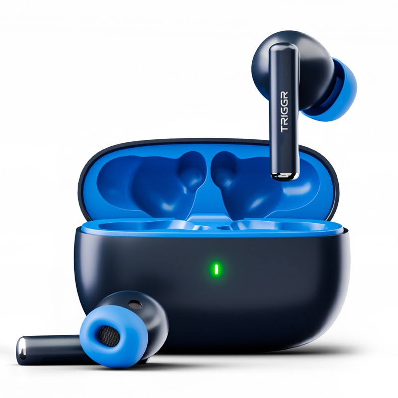 Triggr Ultrabuds N1 Neo With Enc, 40Hr Playback, 13Mm Drivers, Rich Bass, Fast Charging Bluetooth(Cobalt Mariner, In The Ear)