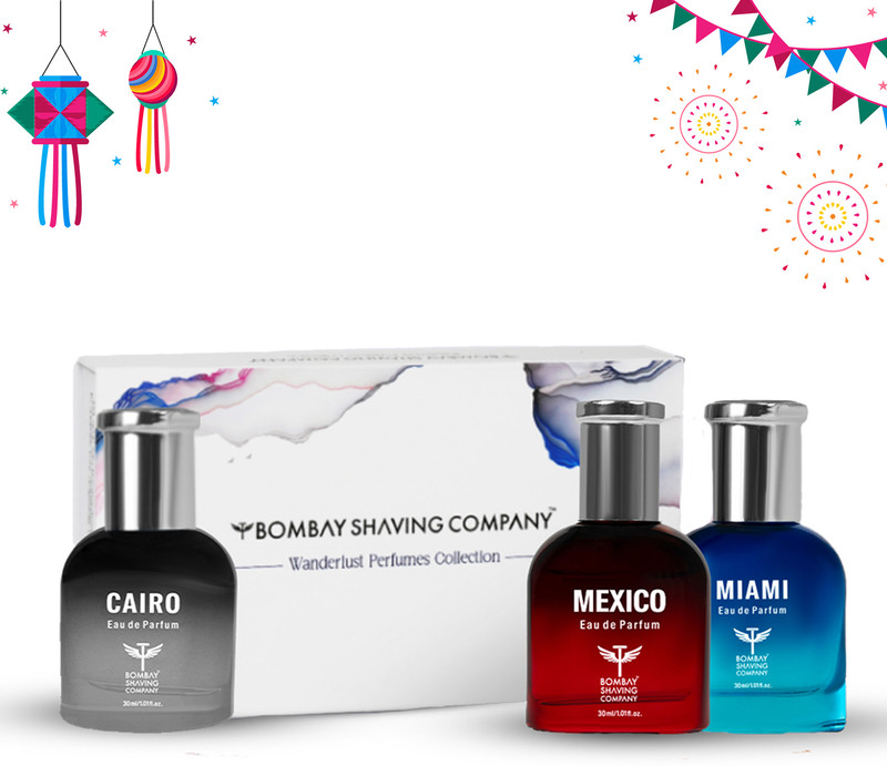 Bombay Shaving Company Premium Perfume Gift Set 3 X 30 Ml | Long Lasting Fragrance Eau De Parfum – 90 Ml(For Men)