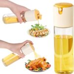 Zevion 300 Ml Oil Spray Bottle With Mist Sprayer | 2-In-1 Olive Oil & Vinegar Dispenser For Cooking, Baking, Air Fryer, Bbq & Salads