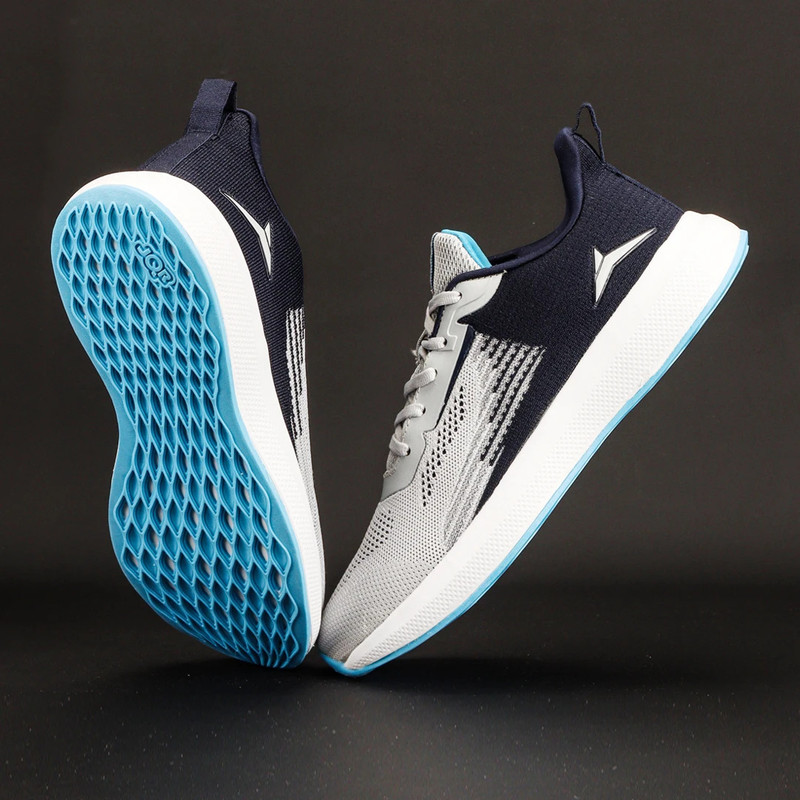 Jqr Soon Sports Shoes, Running, Walking, Lightweight, Gym, Stylish Running Shoes For Men(Grey, Navy , 8)