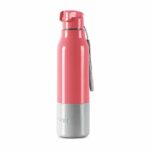 Milton Steel Sprint 900 Insulated Inner Stainless Steel Water Bottle, 630 Ml, Pink | Easy Grip | Leak Proof | School | Office | Gym | Hiking | Treking | Travel Bottle