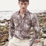 Mufti Men Printed Casual Pink Shirt