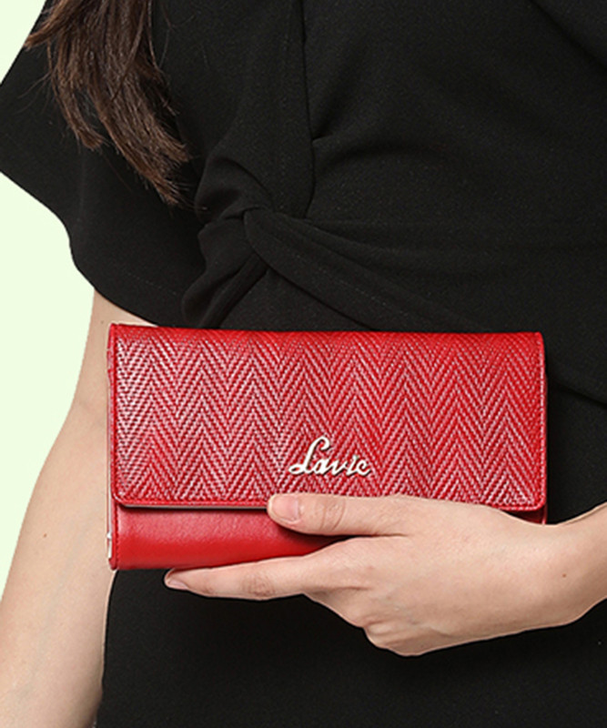 Lavie Women Casual Red Artificial Leather Wallet(1 Card Slot)