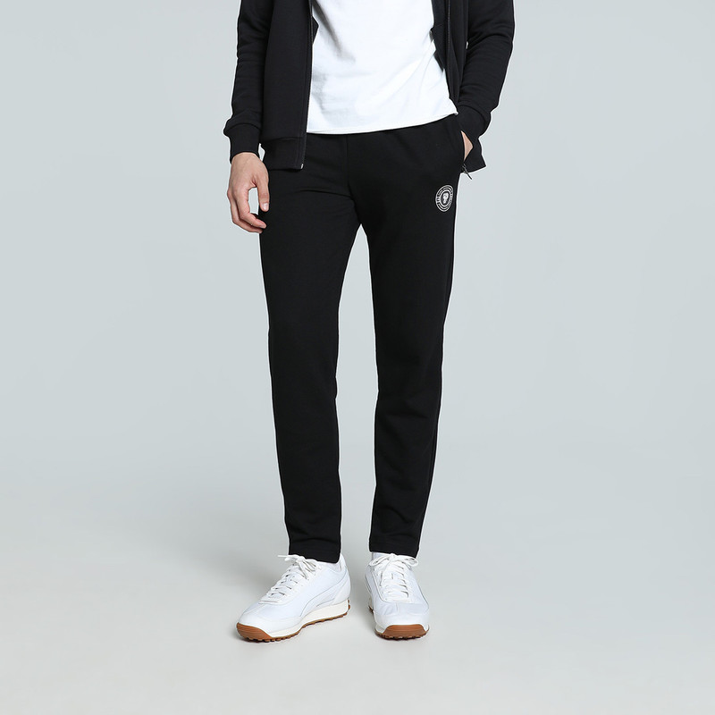 Puma Solid Men Black Track Pants