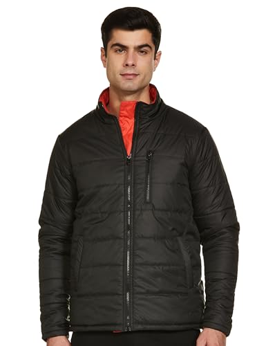 Fyltr Men’S Lightweight Winter Puffer Jacket With Contrast Piping Detail – Stand Collar | Full Zipper | Side Pockets | Ribbed Hem & Cuff