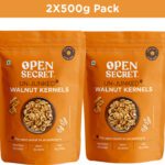Open Secret Akhrot Kernel Pack Of 2 | High Protein Walnuts(2 X 500 G)