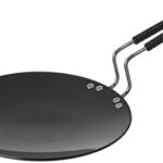 Amazon Brand – Solimo Hard Anodized Aluminium Roti Tawa With Bakelite Wire Handle (27Cm, 4Mm Thickness), Black