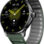 Boat Lunar Oasis W/Tbt Navigation,Dynamic Ui,1.43”(3.6 Cm) Amoled Display & Qr Tray Smartwatch(Olive Green Strap, One Size)