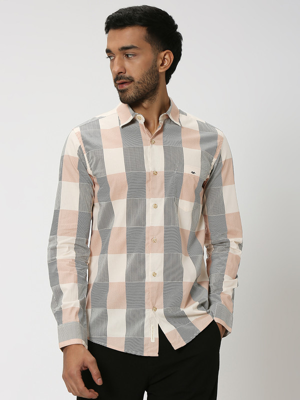 Mufti Men Checkered Casual Multicolor Shirt