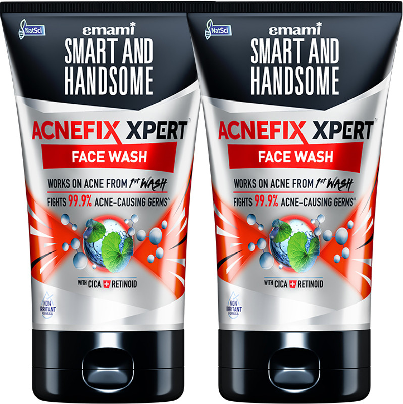 Smart And Handsome Anti-Acne Duo – Acnefix Xpert  100G Each | Reduces Acne From 1St Wash Face Wash(200 Ml)