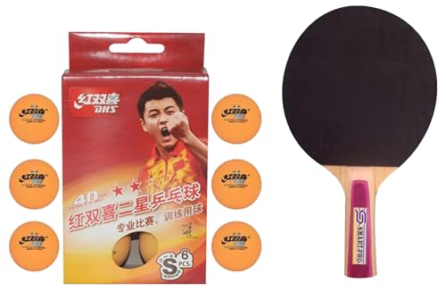 Dhs Tt Ball S-S1840By 2 Star Y Supermarket (6 Pcs Box) 36 Pcs With Smart Pro Tt Bat Sun
