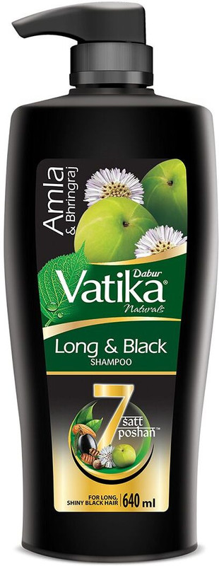 Dabur Vatika Amla Long & Black Shampoo, For Shiny, Long & Black Hair(640 Ml)