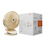 Orient Electric Orbis Rechargeable Personal Fan | 360° Rotation | 1800 Mah Battery | 4 Speed Modes With Timer | Quiet Operation | Usb Type-C Charging | Clip-On Mini Fan (Beige)