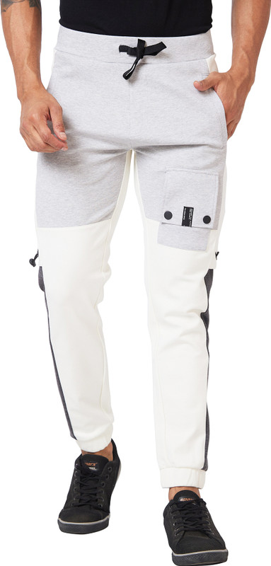 Spykar Printed, Colorblock Men Grey Track Pants
