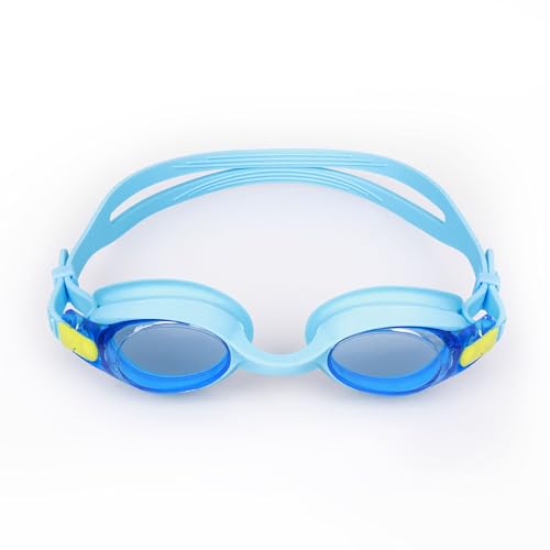 Nivia Scool Jr Swimming Goggles For Kids, Anti Fog, Polycarbonate Blue Glass, Silicon Strap, Uv Protection, Comfort Fit – Blue