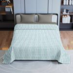 Flipkart Perfect Homes Striped Queen Comforter For  Ac Room(Microfiber, Green)