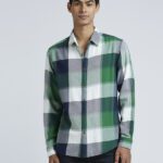 Pepe Jeans Men Checkered Casual Green Shirt