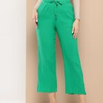 Chemistry Regular Fit Women Green Trousers