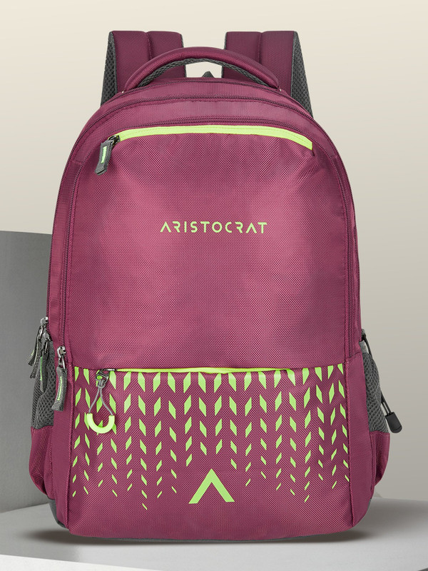 Aristocrat Polyester Men & Women 30 L Backpack(Maroon, Green)