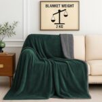 Sanmarino Premium Sherpa Blanket | 350 Gsm, Ultra-Soft & Cozy Double Bed Blanket (223×220 Cm, 2000 G) | Warm Winter Blanket For Bedroom (Green & Grey, Double_2Kg)