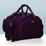 Inte Enterprises (Expandable) Xfactor Waterproof Polyester Lightweight 60L Travel Bag Duffel With Wheels (Strolley)