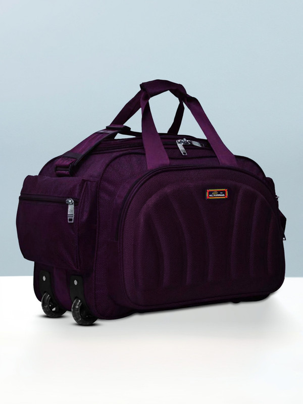 Inte Enterprises (Expandable) Xfactor Waterproof Polyester Lightweight 60L Travel Bag Duffel With Wheels (Strolley)