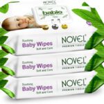 Novel Baby Wipes 80 Sheets Pack Of 3/With Lid(240 Wipes)