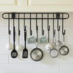 Dxdt Kitchen Utensil Hanger/Door Hanger/ Kitchen Wall Mounted Stand With 11 Hooks Carbon Steel Kitchen Trolley(Pre-Assembled)