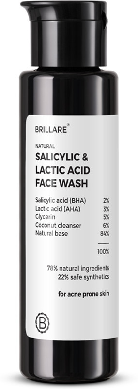 Brillare 2% Salicylic Acid  For Oily Skin | Deep Cleansing, Oil Control & Acne Care Face Wash(100 Ml)