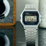 Casio A159Wa-N1Df Vintage Black Dial Silver Stainless Steel Band Digital Watch  – For Men & Women