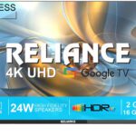 Reliance 109 Cm (43 Inch) Ultra Hd (4K) Led Smart Google Tv 2025 Edition With Next Generation Google Smart Gb Ram, 16 Gb Storage(Rw43Gd8676Uhd)