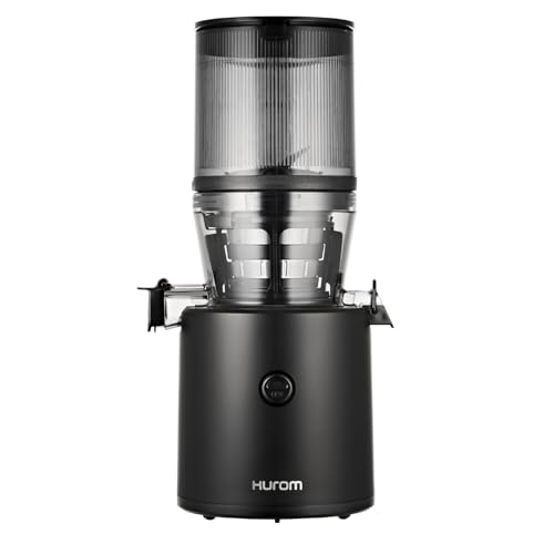 Hurom H320 Slow Juicer | Ultra Low Pulp | Hands-Free | Hopper Fits Whole Produce | Quiet Motor | Bpa Free | Easy Assembly | Cold Press Masticating Juicer (Black Slow Juicer)