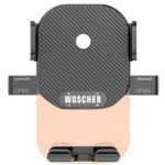 Woscher N81-C2,Clamp Car Mobile Holder With Strong Suction Cup | One Click Release Button | Car Mobile Holder For Dashboard 360° Rotational | Compatible With 4 To 7 Inch Devices (Black)