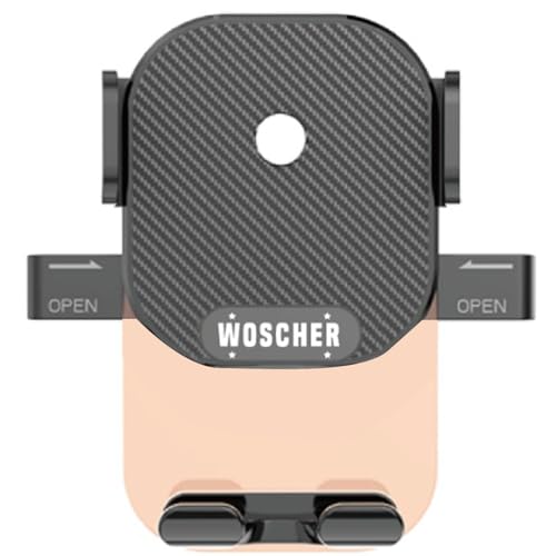 Woscher N81-C2,Clamp Car Mobile Holder With Strong Suction Cup | One Click Release Button | Car Mobile Holder For Dashboard 360° Rotational | Compatible With 4 To 7 Inch Devices (Black)