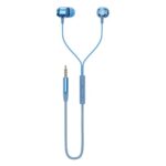 Boat Bassheads 162 V2 Wired Earphones With 10Mm Drivers, Metallic In Ear Earbuds, Integrated Controls, In-Line Microphone, Ergonomic Fit, Braided Cable & 3.5Mm Jack(Calm Blue)