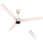 Polycab Wizzy Plus 1200Mm 5-Star Bldc, Remote Ceiling Fan For Living Room| 55% Energy Saving, 100% Copper, High Air Delivery, Free Installation | 3+1 Yr Warranty【Beige Rosegold】