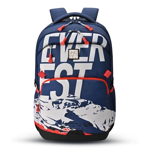 Gear Terrain Backpack 19″/36L Large Water Resistant School Bag/Casual Backpack/Daypack/Kids Bag For Boys/Girls (Blue-Red)