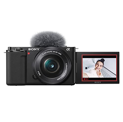 Sony Alpha Zv-E10L 24.2 Mega Pixel Interchangeable-Lens Mirrorless Vlog Camera With 16-50 Mm Lens, Made For Creators | Aps-C Sensor | Advanced Autofocus | Clear Audio & 4K Movie Recording – Black