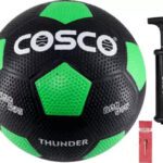 Cosco Thunder New Football Green With Pump And Niddle Football – Size: 5(Standard, Pack Of 1, Multicolor)
