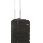 Teakwood Unisex Trolley Bag, Hard Cabin Trolley Small, 55 Cm Trolley Bag For Travel, Lock System 360 Degree 8 Rotating Wheel (S, Black)