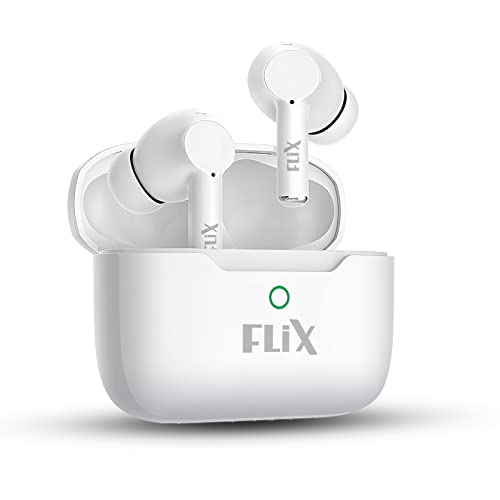 Flix(Beetel Newly Launched Nitro Buds T20 In-Ear Tws,Bt V5.3,Quad Mic & Environmental Noise Cancellation,13Mm Super Bass Drivers,40Ms Low Latency Gaming,Upto 22Hrs Playtime,Ipx3,Voice Assist(White)