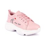 Creattoes Women Pink Lace-Up Printed Sneaker