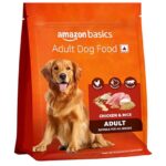 Amazon Basics Dry Dog Food | 1 Kg Trial Pack| Chicken & Rice | With Real Chicken Meat | Kibble For Adult Dogs | Packed With Protein | Suitable For All Breeds