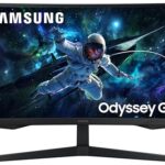 Samsung 27″ (68.5Cm) Odyssey G5 2K Curved Gaming Monitor|Qhd 2560 X 1440|1000R Curved|165Hz|1Ms(Mprt)|300Nits|Ports-Hdmi,Dp,Headphone|Dp Cable|Hdr10|Freesync|Ls27Cg550Ewxxl|Black