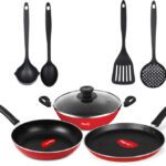 Pigeon Mio Gift Set Non-Stick Coated Cookware Set(Aluminium, 8 – Piece)