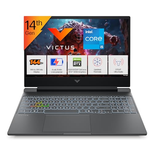 Hp Victus, 14Th Gen Intel Core I5-14450Hx, 6Gb Rtx 3050, 24Gb Ddr5, 512Gb Ssd, Fhd, 144Hz, Ips, 300 Nits, 15.6”/39.6Cm, Win11, M365* Office24, Mica Silver, 2.3Kg, Fa2303Tx, Rgb Gaming Laptop