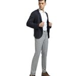Jack & Jones Men Mid Rise Regular Fit Pants (203829201_Cloud Dancer_32/32)