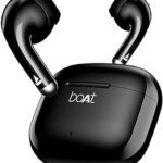 Boat Airdopes 101V2, Flex Fit Tips,13Mm Drivers, Stream Ad Free Music Via App Support Bluetooth(Pitch Black, True Wireless)